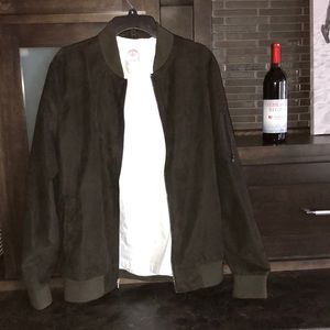 Suede Bomber Jacket